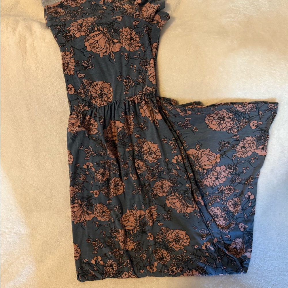 Floral Blue and Pink Dress